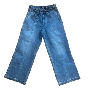 Hudson Wide Leg Belted Denim Blue Jeans Women's Size 8